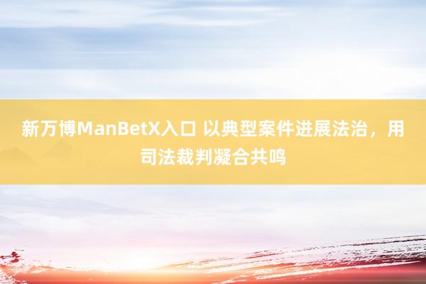 新万博ManBetX入口 以典型案件进展法治，用司法裁判凝合共鸣